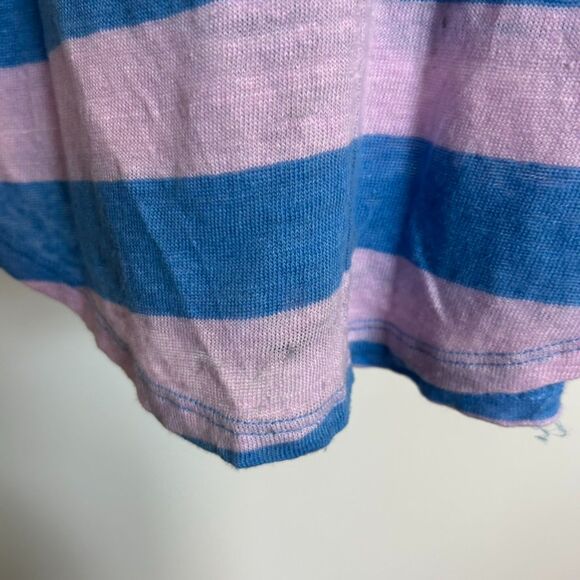 Banana Republic Womens Tank Top Size Medium 100% Linen Sleeveless Striped - Picture 14 of 15